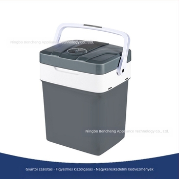 Mini autóhűtő, univerzális kompatibilitás, több mint 20 L kapacitás, 48 W, AC 100–240 V / DC 12 V tápegység, 8–65 °C hőmérséklet-tartomány