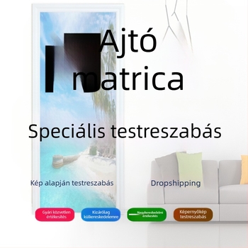 Ajtó- és hűtőszekrény falidekor; testreszabható fényképekről vagy képernyőképekről; modern minimalista stílus.