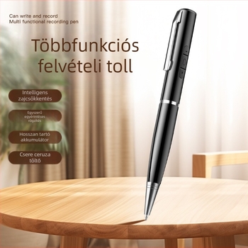 Toll alakú hangrögzítő, egygombos felvétel, 5 órás felvételi idő, USB 2.0 átviteli interfész, TF-kártya támogatás