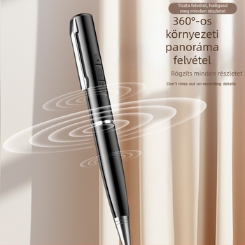 Toll alakú hangrögzítő, egygombos felvétel, 5 órás felvételi idő, USB 2.0 átviteli interfész, TF-kártya támogatás