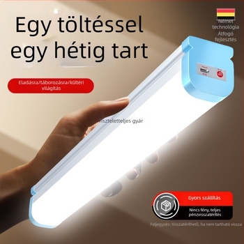 LED újratölthető sátorlámpa mágneses talppal, állítható fényerő, gombos kapcsoló