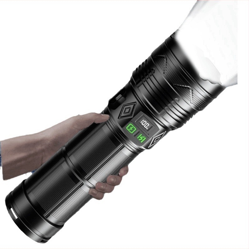 Kültéri COB LED munka lámpa, hordozható, 6000 mAh, 30 W, hatótávolság >500 m, üzemidő 4–7 óra, kézi generátorral