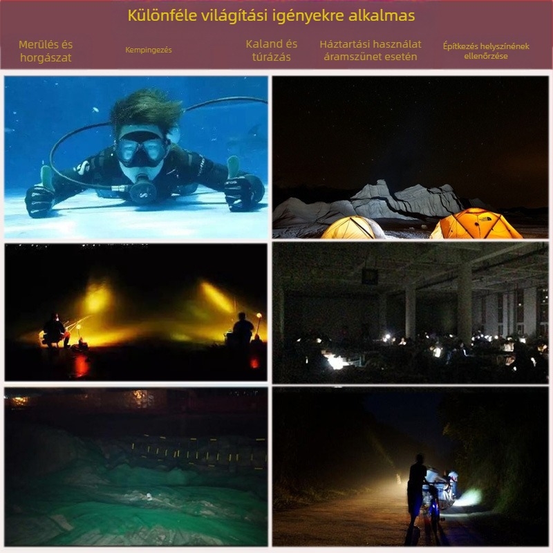 ABS testű búvárlámpa, testreszabható feldolgozás, búvárvilágítás