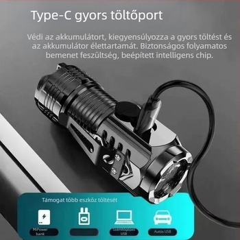 3 LED-es sapkához rögzíthető LED lámpa, hosszú hatótáv, 5W, kompakt és többfunkciós