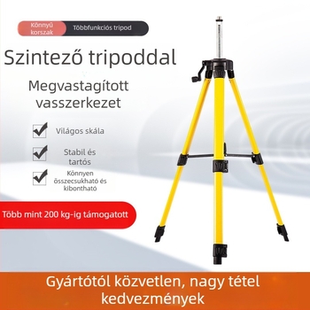 Vas ötvözetéből készült szintezőtartó, infravörös lézeres szintezőhöz, egyensúlyozó emelő, kiegészítő eszköz