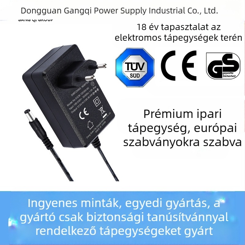 Hong Kong qi DC tápegység, bemenet 100-240 V, testreszabható kimenet, CE/GS/TUV tanúsított, OEM elérhető
