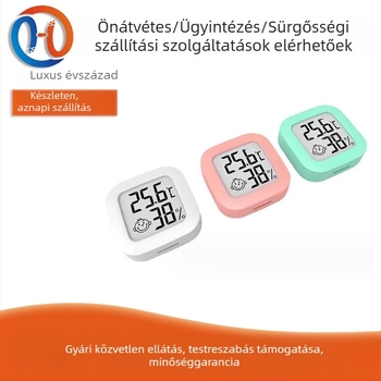 Hüllőbarát élőhely termosztát és mini mosolygós hőmérő akváriumhoz és teknős-akváriumhoz, modell 0726, belső hőmérséklet és páratartalom, CR2032 elem