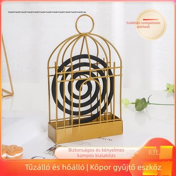 Kovából készült madárkalitka szúnyogriasztó füstölő állvány – háromszög alakú, felakasztható