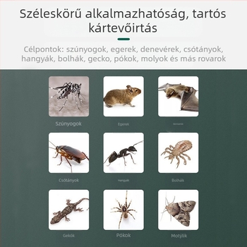 Dugóba ultrahangos szúnyogriasztó lámpa atkák eltávolításával és éjjeli fénnyel, LED, 11–20 m² lefedettség