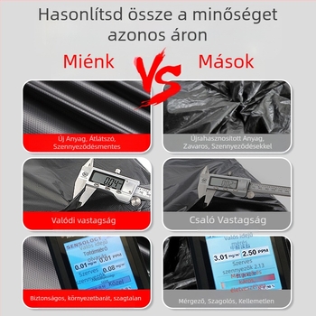 Háztartási szemeteszsák, vastagított PE, sík szájú, 50 db