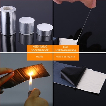 Önjédelű butil vízálló szalag tetőkhöz, rétegzett, téglalap alakú maggal, PVC vízszigetelő membrán.