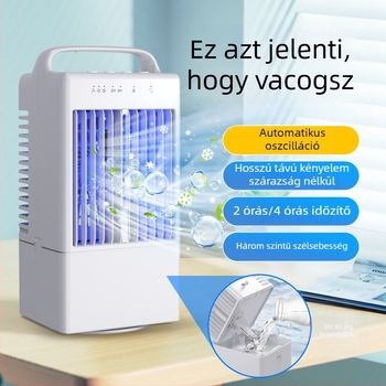 USB-asztali ködösítő ventilátor, brushless motor, 3 sebesség, érintéses vezérlés, zaj 45–50 dB