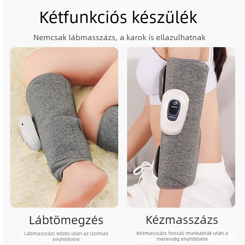 Lábszár masszírozó - légnyomásos masszázs, pneumatikus, multifunkcionális, modell 9910, 3 fokozat