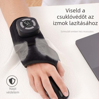 Csuklós masszírozó légnyomással — vezeték nélküli és hordozható, több üzemmód, szimulált masszázs, többszintű melegítés