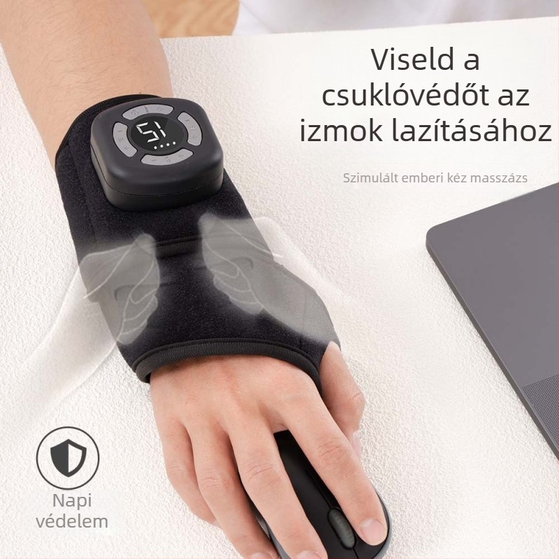 Csuklós masszírozó légnyomással — vezeték nélküli és hordozható, több üzemmód, szimulált masszázs, többszintű melegítés