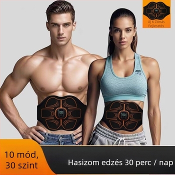 EMS-formázó öv mikroárammal – 5–7 masszázsfej, 3. fokozat, újratölthető, vibrációs és légnyomásos masszázs, mechanikus vezérlés – otthoni hasi edző készülék