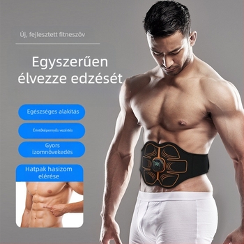 EMS-formázó öv mikroárammal – 5–7 masszázsfej, 3. fokozat, újratölthető, vibrációs és légnyomásos masszázs, mechanikus vezérlés – otthoni hasi edző készülék