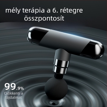 Fascia pisztoly masszírozó – Egyfejű nyaki masszírozó vibrációval, ABS burkolat, USB újratölthető, nyakra, derékre, csípőre, vállra és karra