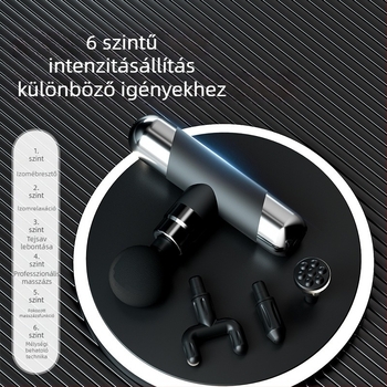 Fascia pisztoly masszírozó – Egyfejű nyaki masszírozó vibrációval, ABS burkolat, USB újratölthető, nyakra, derékre, csípőre, vállra és karra