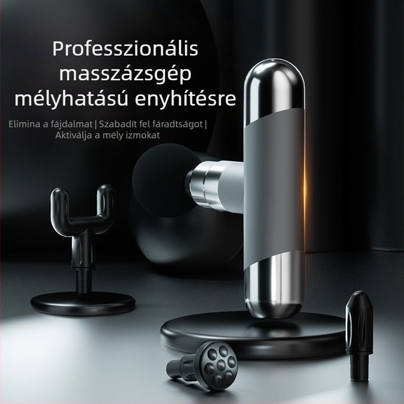 Fascia pisztoly masszírozó – Egyfejű nyaki masszírozó vibrációval, ABS burkolat, USB újratölthető, nyakra, derékre, csípőre, vállra és karra