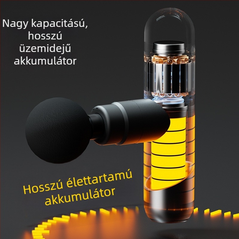 Fascia pisztoly masszírozó – Egyfejű nyaki masszírozó vibrációval, ABS burkolat, USB újratölthető, nyakra, derékre, csípőre, vállra és karra