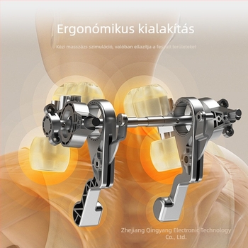 Váll- és trapézizom masszírozó meleg tömörítéssel és gyúrás funkcióval, 6 fej, 8620 modell, Qingyang, infravörös fizioterápia