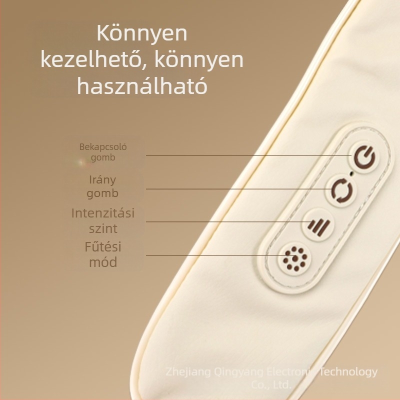 Váll- és trapézizom masszírozó meleg tömörítéssel és gyúrás funkcióval, 6 fej, 8620 modell, Qingyang, infravörös fizioterápia