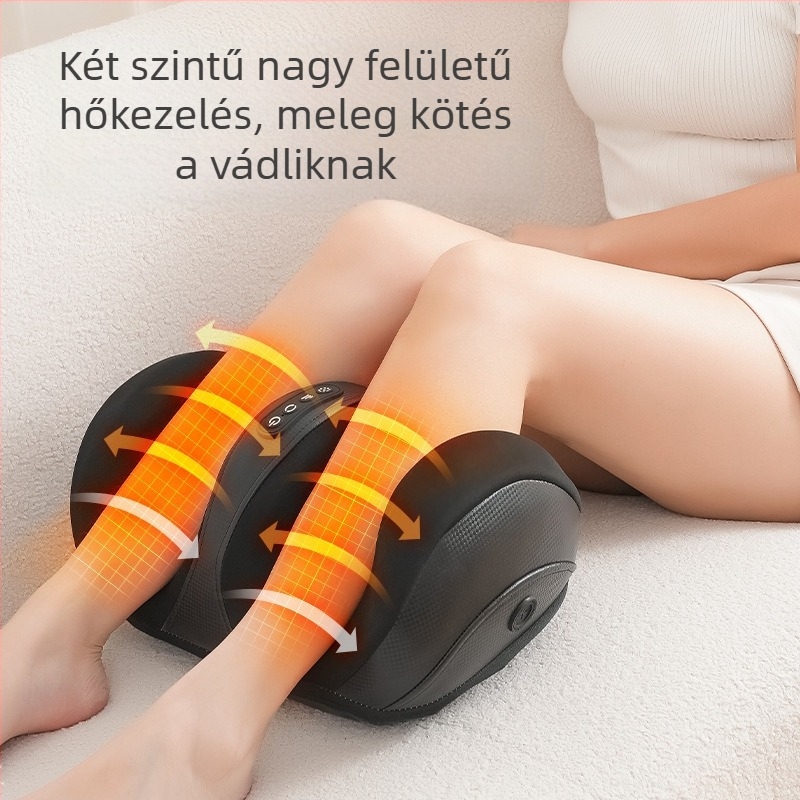 Félfedő lábmasszírozó készülék melegítő-kompressziós masszázs, időzítő funkcióval, gombos vezérléssel