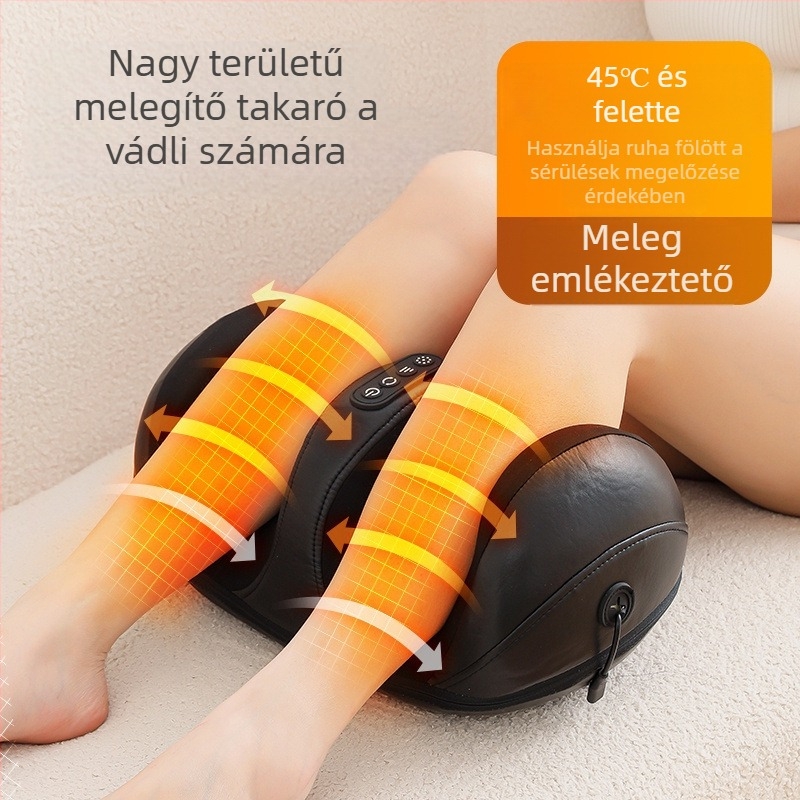 Félfedeles lábmasszírozó automata üzemmóddal, fűtés, dagasztó masszázs, időzítő funkció, 2000 mAh akkumulátor