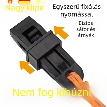 Többcélú szélvédő zsinórklipsz sátorokhoz és árnyékoló hálókhoz – rögzítőklipsz PP műanyag