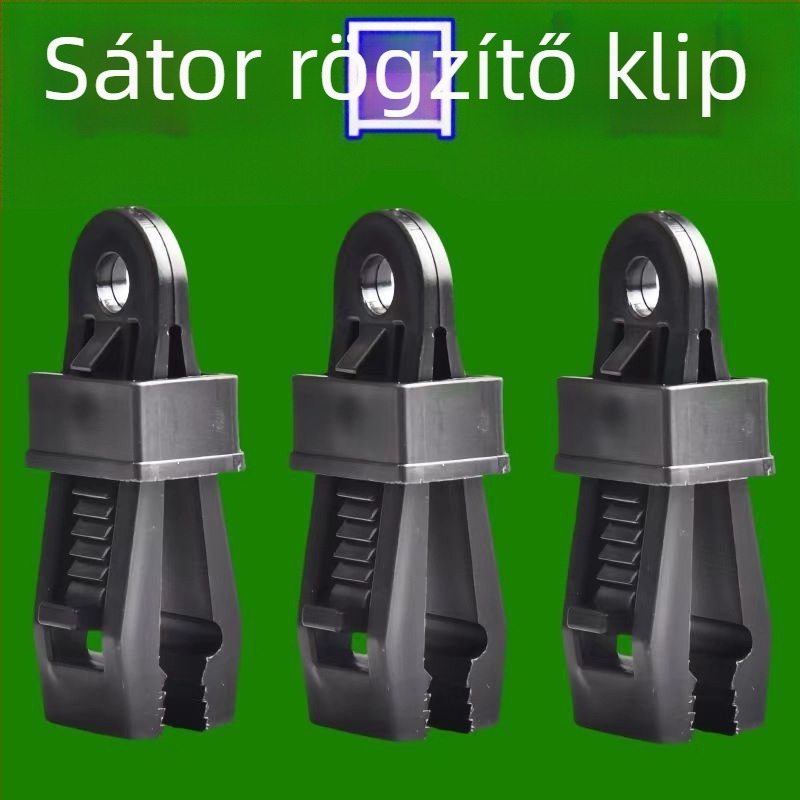 Többcélú szélvédő zsinórklipsz sátorokhoz és árnyékoló hálókhoz – rögzítőklipsz PP műanyag