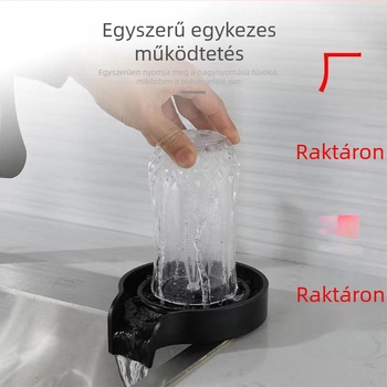 Kézi üzemű, nagy nyomású pohármosó, kávézó és otthoni használatra, ABS test, modern minimalista dizájn.