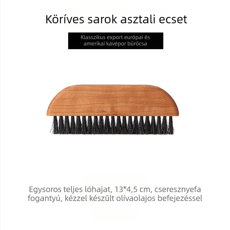 Kávézó bár tisztító ecset fa fogantyúval, dió ló-szőrrel sörtékkel, 28 g, 255 darab