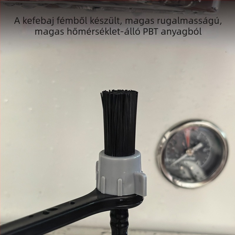 Hosszú nyélű tisztító ecset kávéfőzőhöz – műanyagból, 78 g