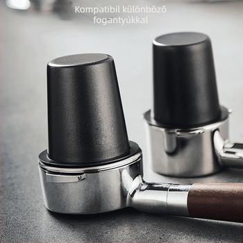 Espresso gép porgyűjtő pohár, 304 rozsdamentes acél, invertált dizájn, poros pohár csatlakozó