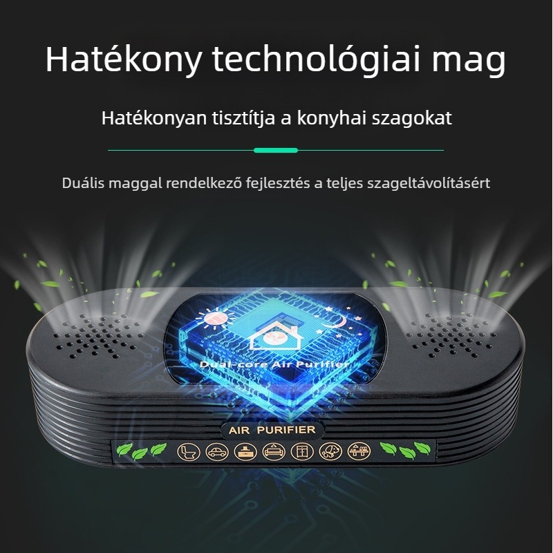 Konyhai légtisztító negatív ionokkal, szag eltávolítás, formaldehid eltávolítás, halk működés, falra szerelhető