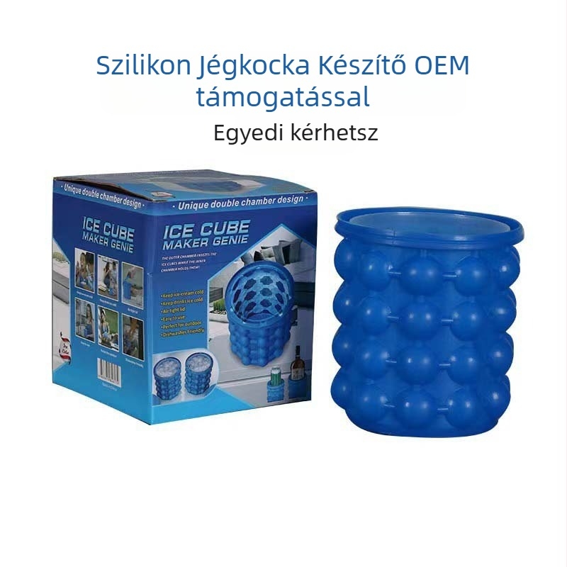 Szilikon jégvödör hőszigetelt gyors hűtéssel, kerek, modern minimalist dizájn.