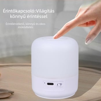 LED kempinglámpa USB-töltésű, 3,7V, 3W, érintéses kapcsoló, éjjeli lámpa az ágy mellé