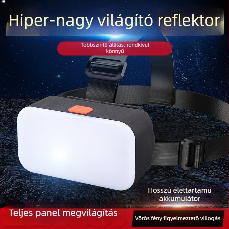 LED fejfény USB töltéssel kültéri használatra – vízálló, 100 m fénysugár-távolság, üzemidő 3 óra