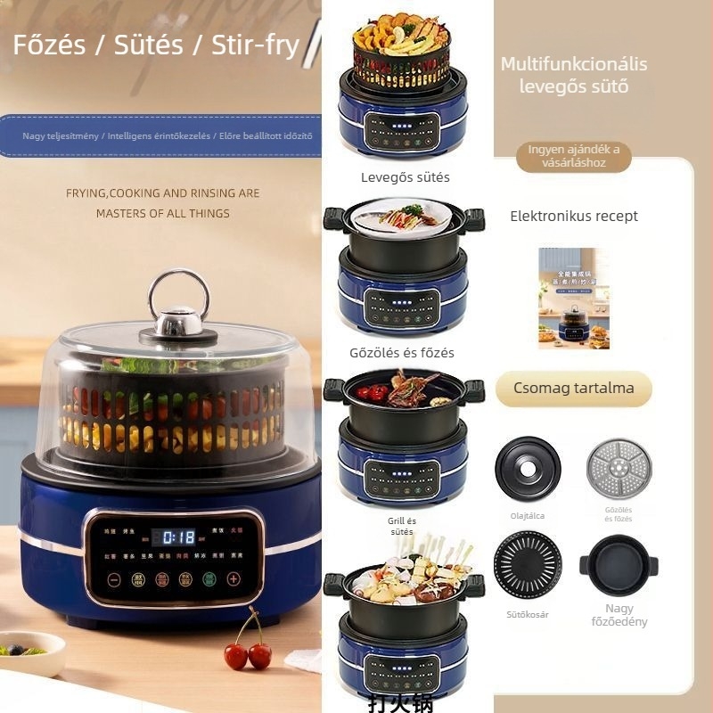 Love Többfunkciós minden‑egyben elektromos edény, nagy kapacitású, párolás és főzés, intelligens időzítő