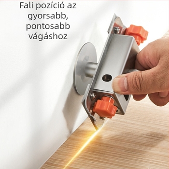 Faipari vonaljelző eszköz rozsdamentes acélból, többfunkciós