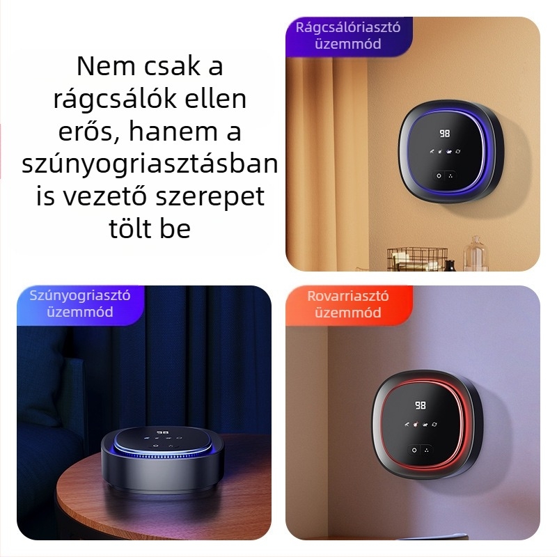 Ultrahangos egér- és szúnyogriasztó lámpa, beltéri és kültéri használatra