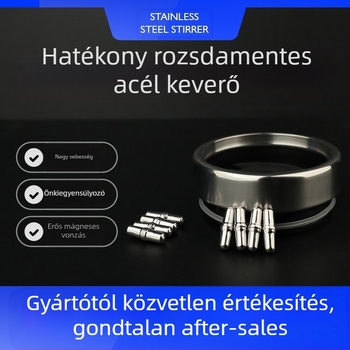 Elektronikus mágneses keverő kávés pohárhoz – 304 rozsdamentes acél, automata keverés, mágneses rúd, rotor 316 rozsdamentes acél