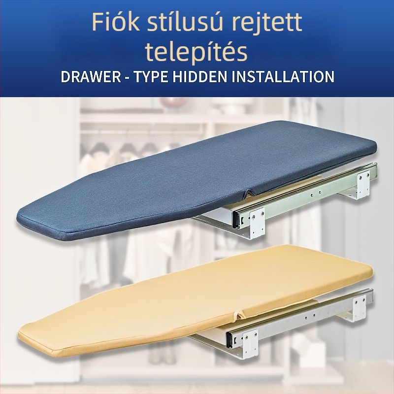 Vicky's Choice Fából Készült Összecsukható Vasalódeszka, Csendes Csúszó Sínnel, Hordozható Tárolás, 180°-ban Forgatható, Magas Hőmérsékletnek Ellenálló