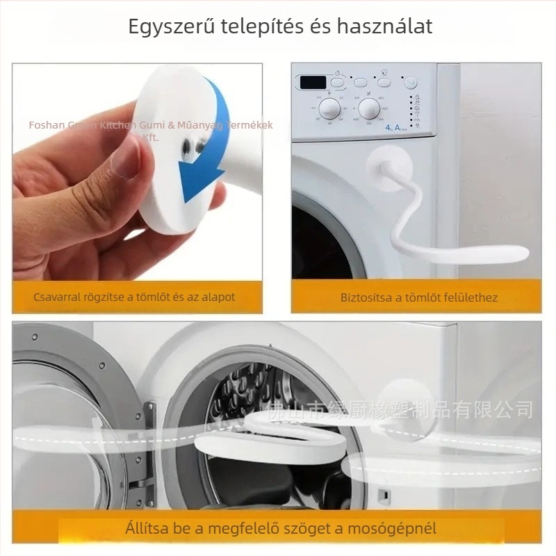 Szilikon mosógép ajtó tartó, penészmentes, modell GR-WD-001, háztartási használatra