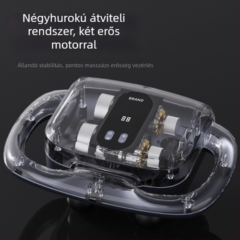 Hatfejű fascia masszírozó – kefés motor, LCD kijelző, többszintű szabályozás, intelligens kikapcsolás, beépített 1200–2000 mAh akkumulátor, 3–6 óra üzemidő, zaj 36–45 dB