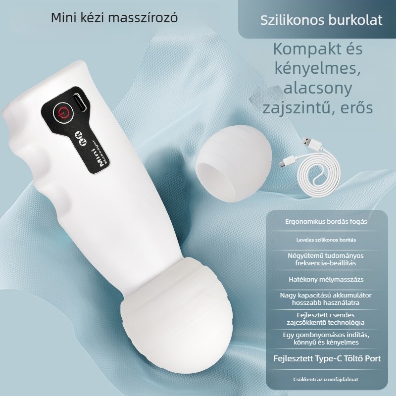 Női újratölthető fascia masszírozó – hordozható mini nyaki masszírozó, kefés motor, 4. fokozat, 1 fej, beépített 500–800 mAh akkumulátor, üzemidő 0–1 óra