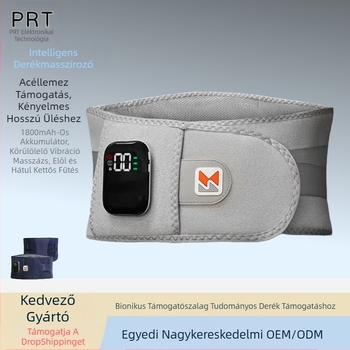 Nélküli derék masszírozó USB tápegységgel, számítógépes vezérlés, 3 sebességfokozat, vibrációs és melegítő masszázs, 8+ masszázsfej, 2024-es kiadás