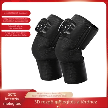 Elektromos térdmelegítő és masszírozó, önmelegedő, 40–60°C, 5W, 7.4V, vezeték nélküli vezérlés, 3 fűtési szint