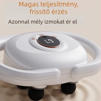 Hatfejű nyakmasszírozó LCD-vel, brushless motor, 5+ sebesség, beépített akkumulátor, üzemidő 1–3 óra